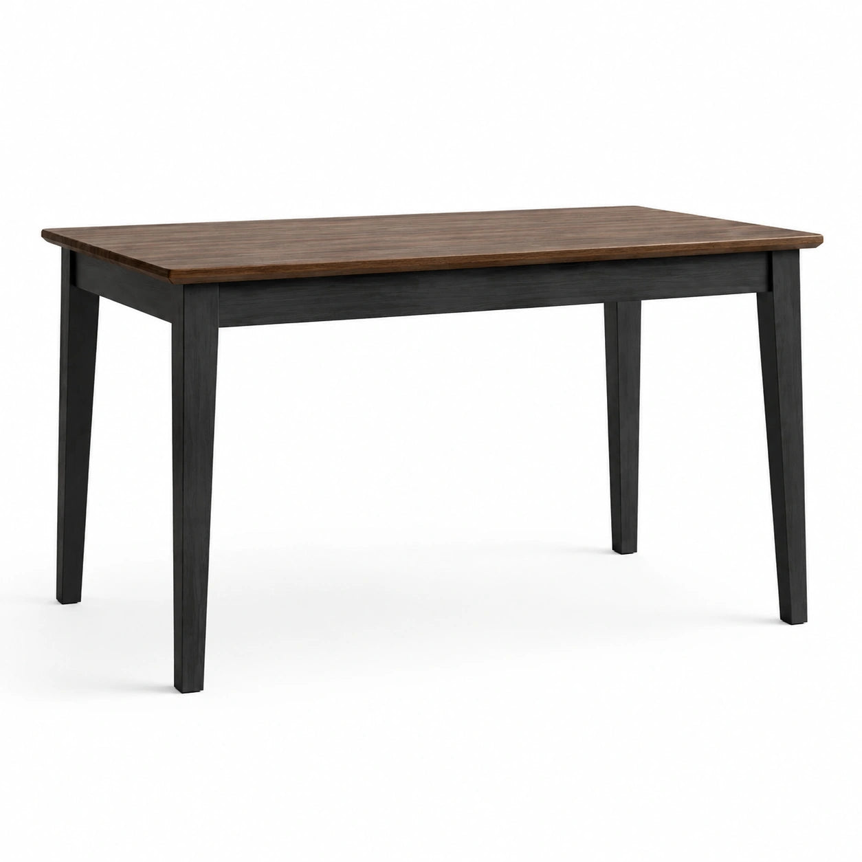Tavolo da pranzo rettangolare moderno in legno, marrone e nero, 120 × 70 × 75 cm